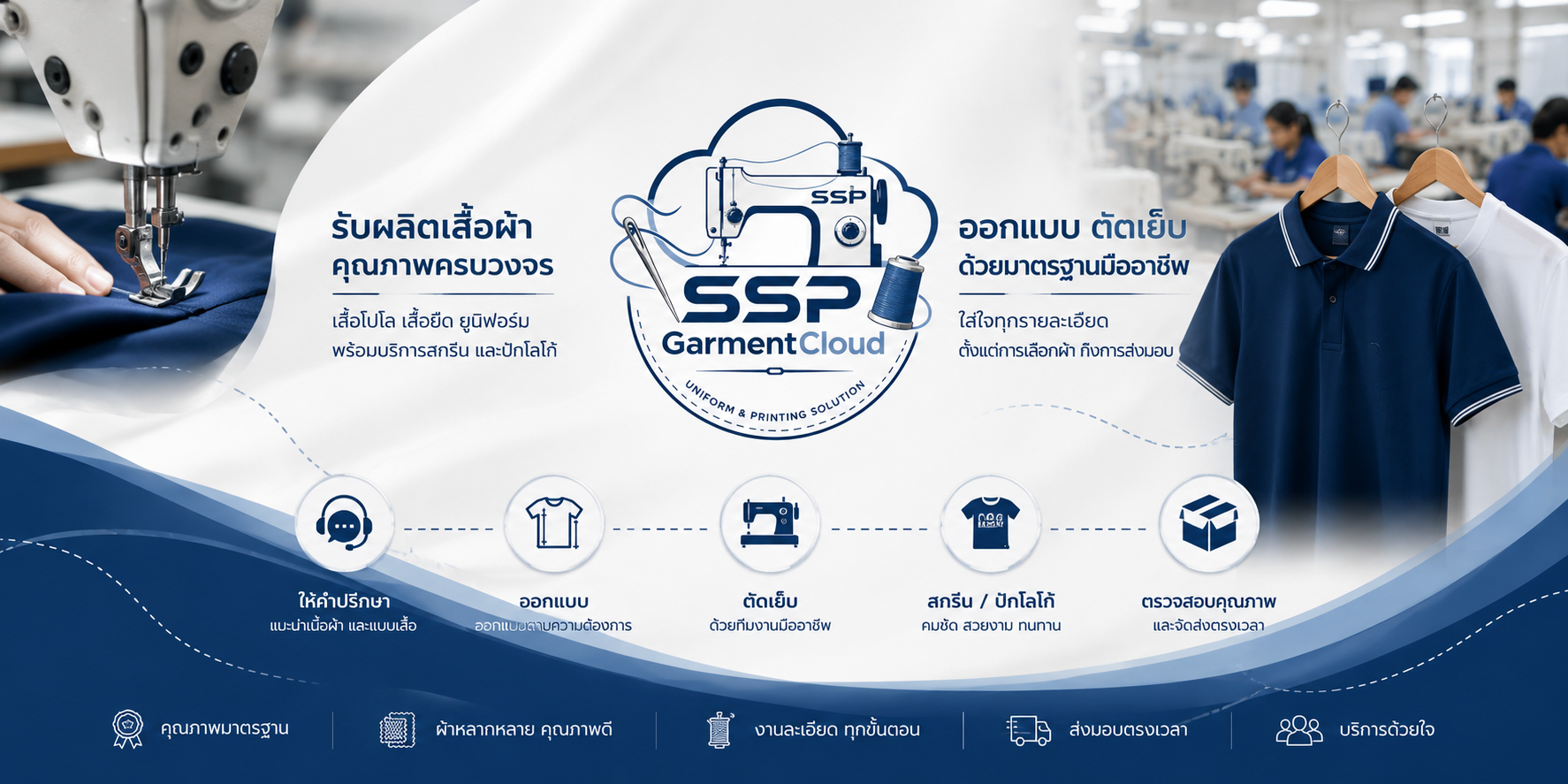SSP Garment Cloud - โรงงานผลิตเสื้อครบวงจร